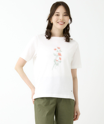 コスモス プリント Tシャツ
