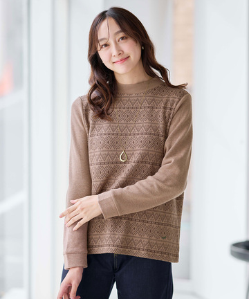 切り替え ジャカード プルオーバー