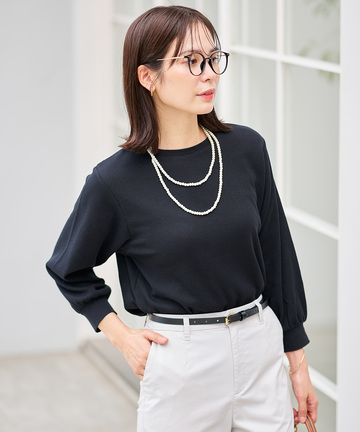 ワッフル生地 長袖カットソー