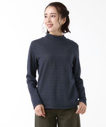 接結 ハイネック カットソー