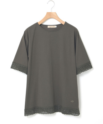 レース チュニック丈 Tシャツ