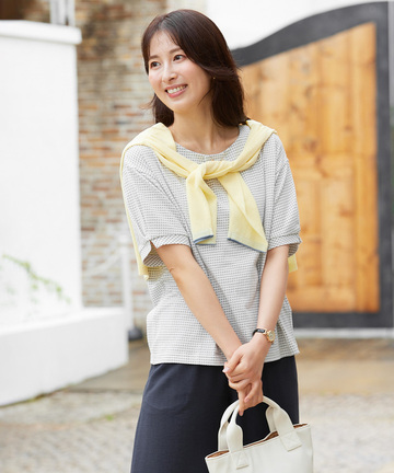 サッカー ギンガム カットソー