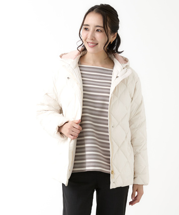 2WAYフード キルトダウン ジャケット【撥水加工】