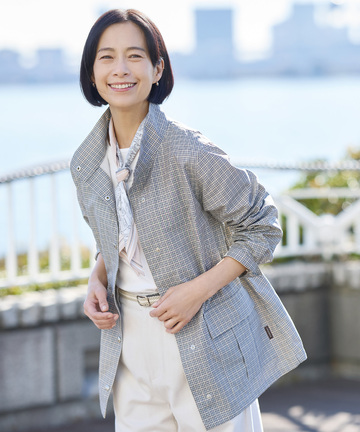 ブルームタータン ミドル丈 コート【手洗いOK】