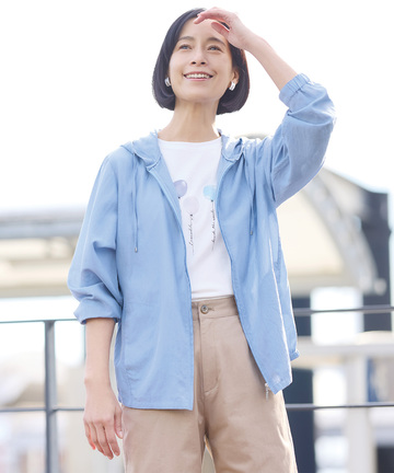 シアー パーカー【UVカット】【手洗いOK】