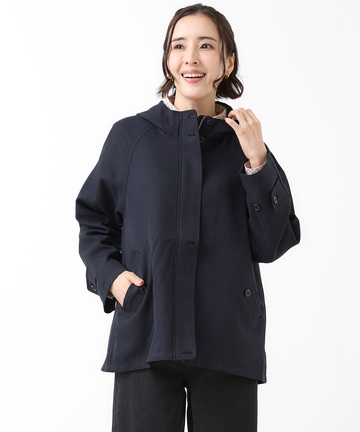 Aラインシルエット ショート丈 モッズコート