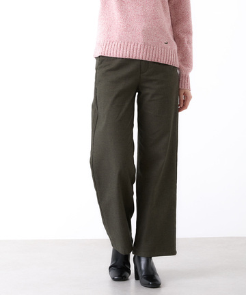 ピケ ストレッチ ワイドパンツ
