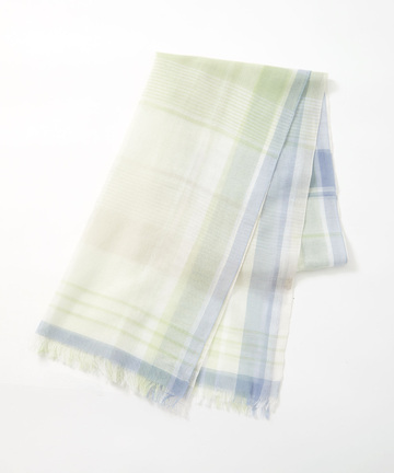 先染め チェック ストール