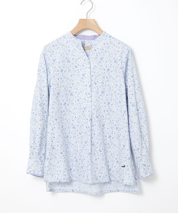 花柄 スタンドカラー チュニック