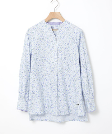 花柄 スタンドカラー チュニック