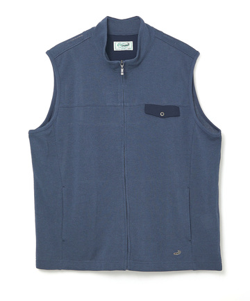 鹿の子 ポケットデザイン ジップベスト