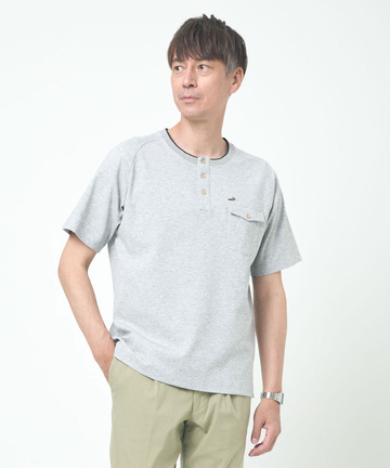 ポンチ ヘンリーネック Tシャツ