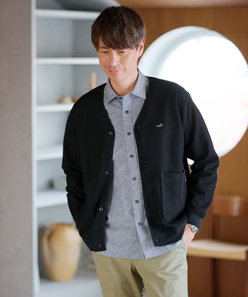 ストレッチ Vネック カーディガン