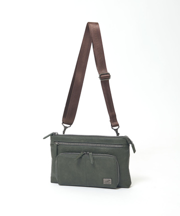 合成皮革 ウォレットショルダー バッグ