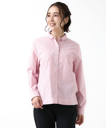 ストライプ柄 微起毛 ブラウス