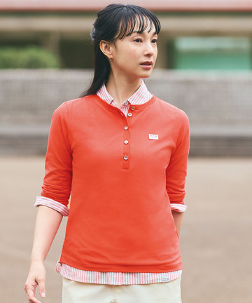 ヘンリーネック 七分袖 Tシャツ