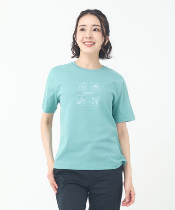 アイコンプリント クルーネック Tシャツ【吸汗速乾】