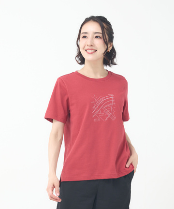 マップ柄 サイドスリット Tシャツ【吸汗速乾】