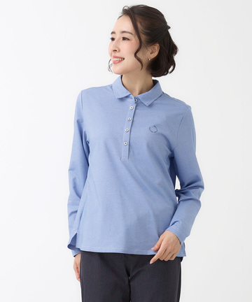 ダンガリー風 鹿の子 ポロシャツ