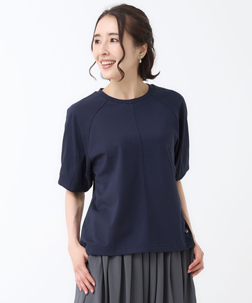 プレーティング天竺 パフスリーブ Tシャツ【接触冷感】
