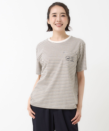 天竺 ボーダー Tシャツ【ウガンダ オーガニック コットン】