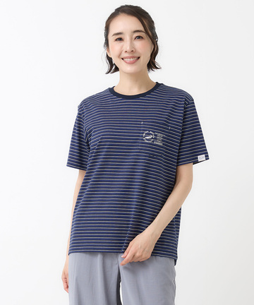天竺 ボーダー Tシャツ【ウガンダ オーガニック コットン】