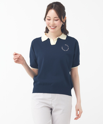 スキッパー ニット ポロシャツ【ZERO POLO SHIRT】