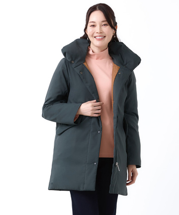 ツイル ロングダウンコート【撥水加工】