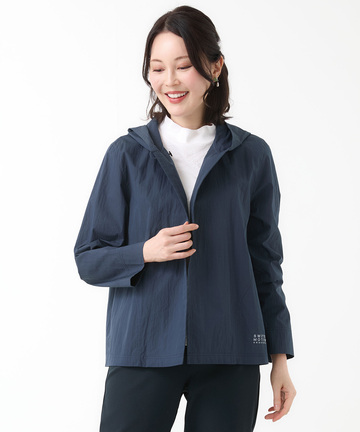 フロントボタン フーデッドジャケット【手洗いOK】