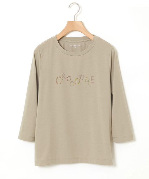 ロゴプリント 七分袖 Tシャツ