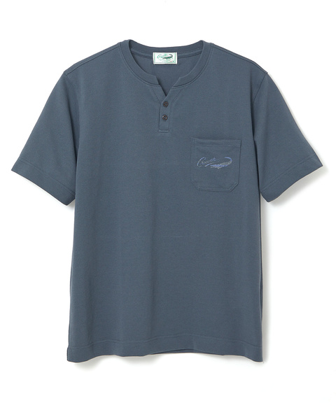 鹿の子 キーネック Tシャツ