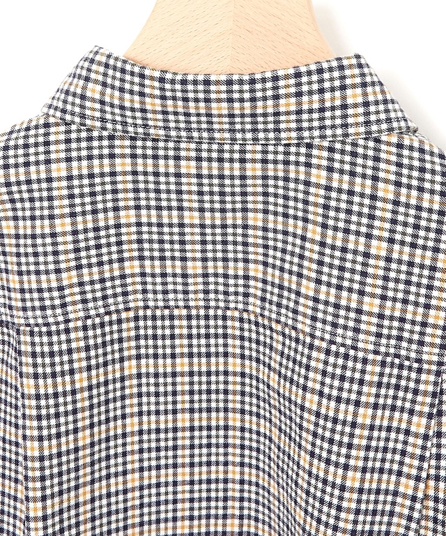 クロコダイルタータン レギュラーカラー ブラウス