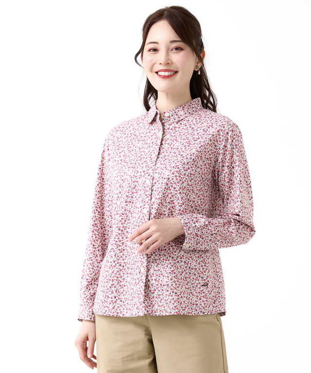 小花柄プリント ブラウス