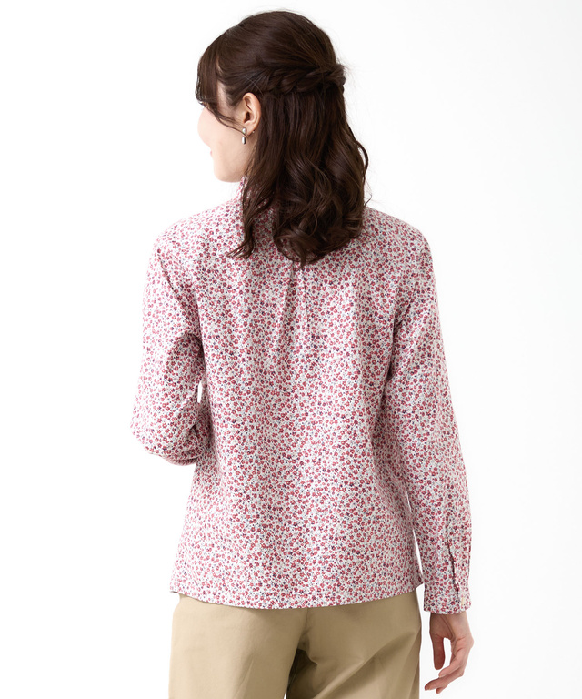 小花柄プリント ブラウス