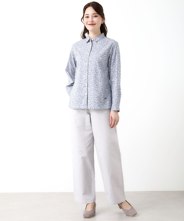小花柄プリント ブラウス