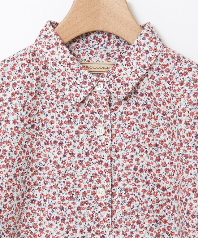 小花柄プリント ブラウス