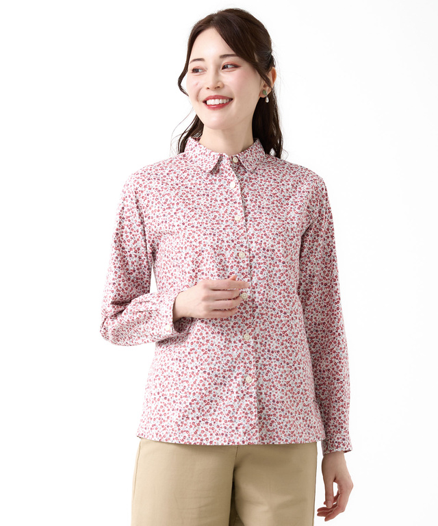 小花柄プリント ブラウス