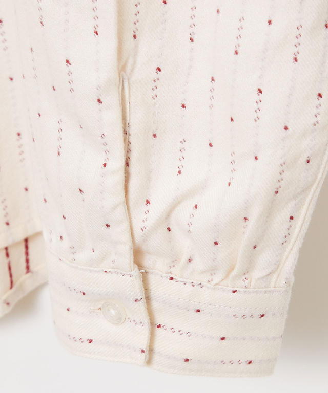 ドットドビー ショールカラー ブラウス