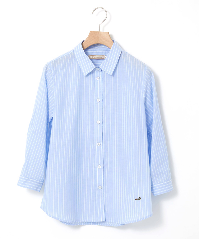 ノンアイロン ストライプ ブラウス
