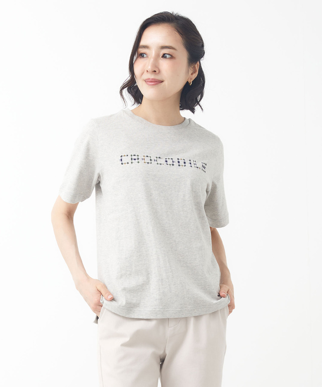  クロコダイルタータン プリント Tシャツ