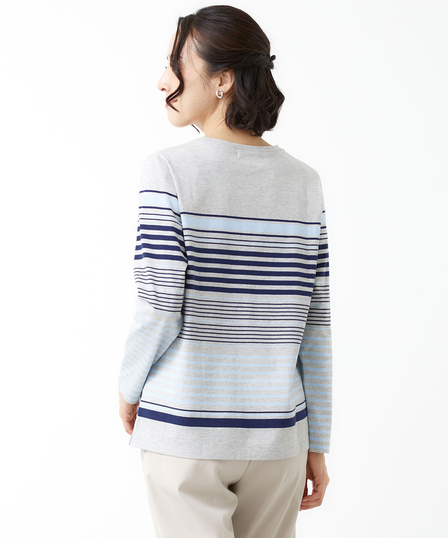 マルチボーダー 長袖 Ｔシャツ