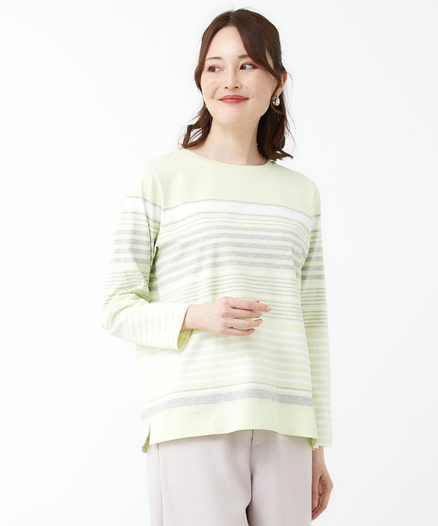 マルチボーダー 長袖 Tシャツ