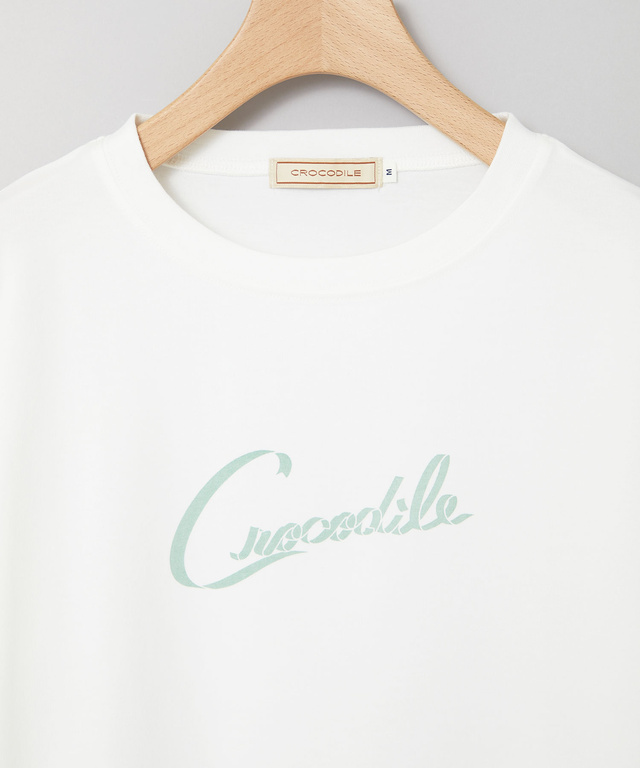 リボンロゴプリント 七分袖 Tシャツ