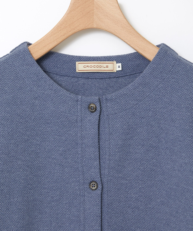 杢調 クルーネック カーディガン