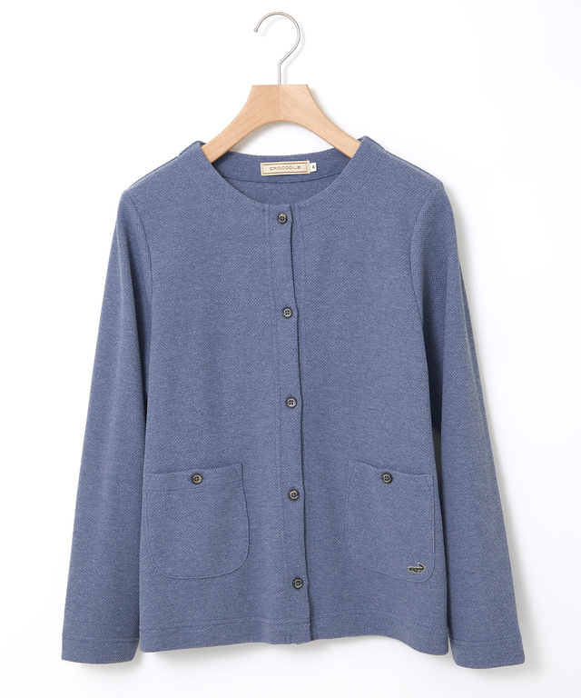 杢調 クルーネック カーディガン