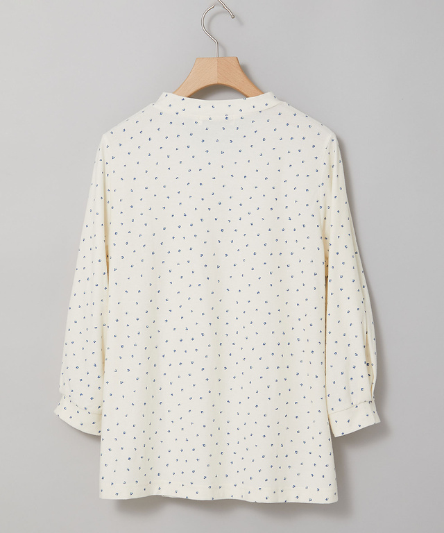 幾何学模様 ギャザー カットソー