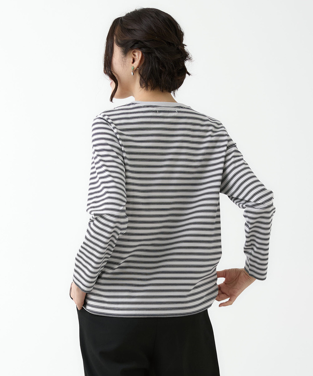 コットン マルチボーダー Tシャツ