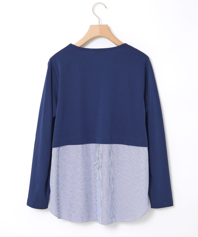 布帛 ドッキング カットソー