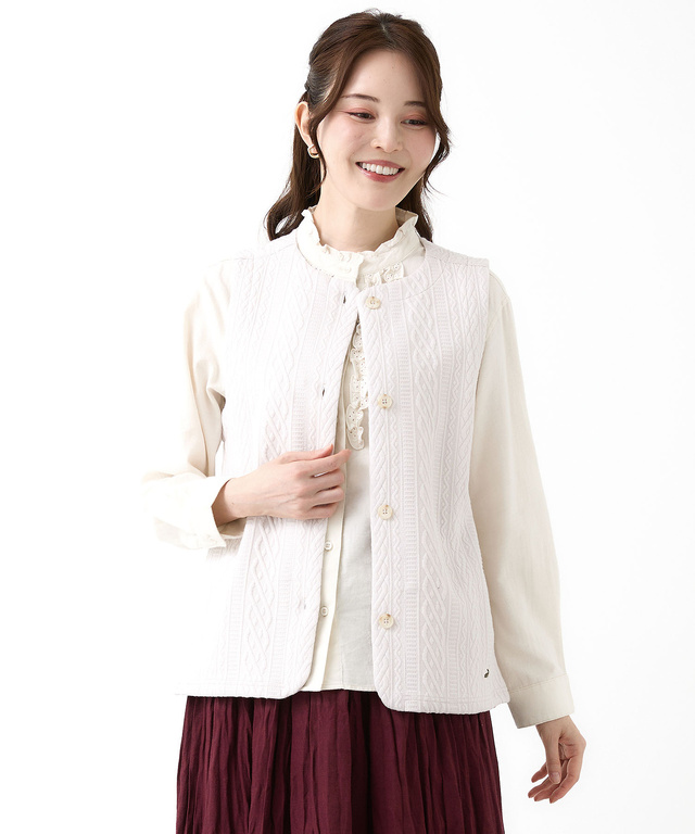 ジャガード カット ベスト