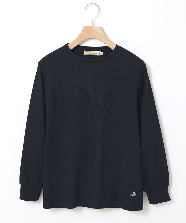 ワッフル生地 長袖カットソー